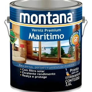 Verniz Água Marítimo Natural Brilho - Montana 3,6L