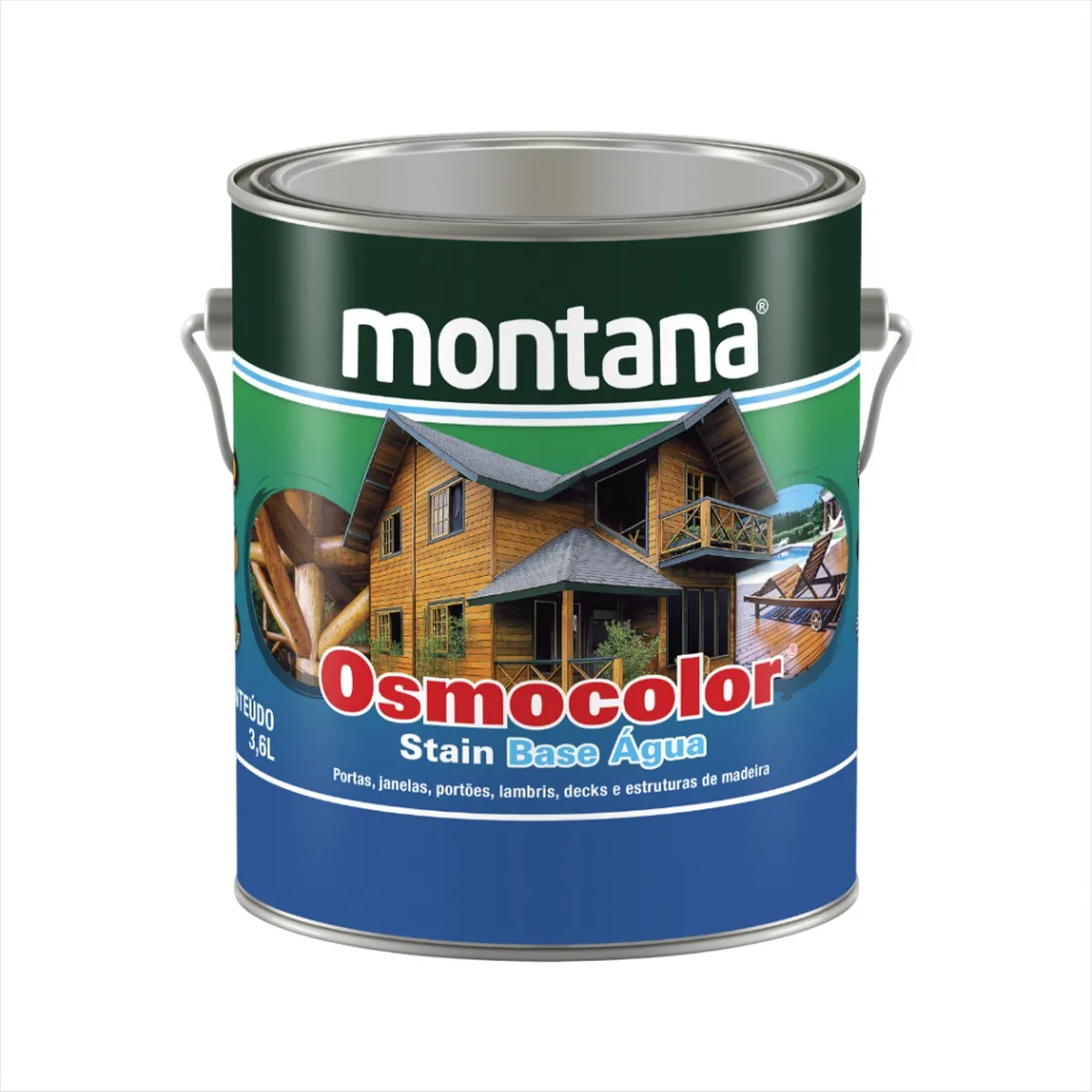 Stain Montana Incolor Uv Glass Base Água - Osmocolor 3,6L