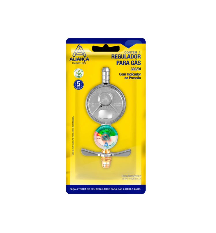 Regulador de Gás c/manômetro 505/01 b-btm - Aliança - Imagem 2
