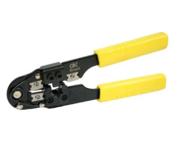 Alicate Crimpador RJ 45 8" Cabo Plastico OK BRASIL