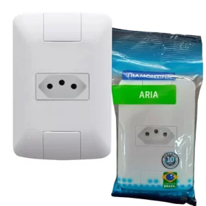 Conjunto Tomada Simples -10A 250V Aria