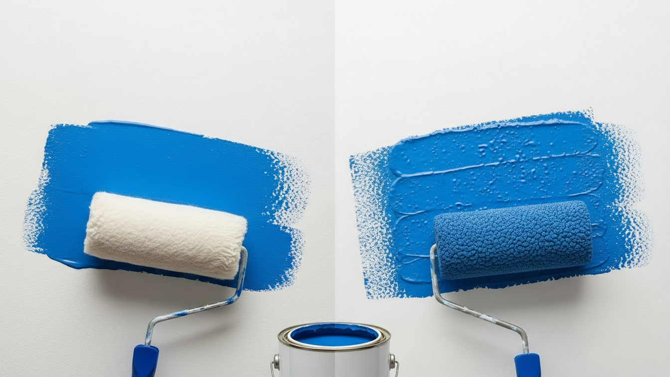 Rolo de Lã ou de Espuma? O Guia Absoluto para Escolher a Ferramenta Certa e Economizar Tinta